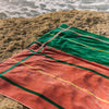 Serviettes de plage Alvor Vert et Cognac