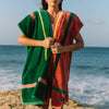 Serviettes de plage Alvor Vert et Cognac