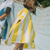 Deux Enfants Poncho Gibalta Jaune et Bleu