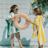 Deux Enfants Poncho Gibalta Jaune et Vert