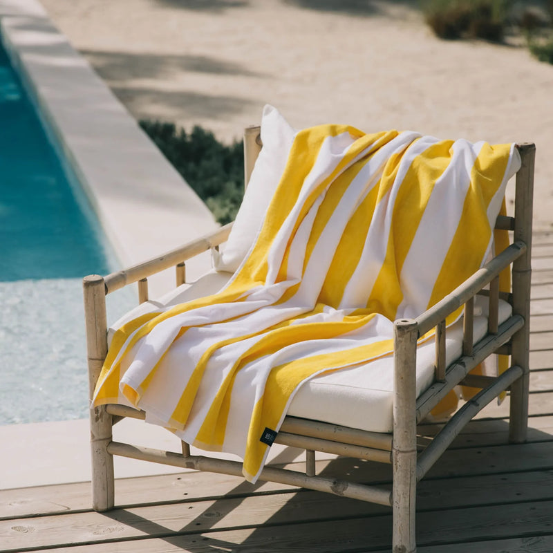 Chaise Serviette Rayée Gibalta Jaune