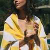 Femme Serviette Rayée Gibalta Jaune