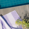 Piscine Serviette Rayée Gibalta Lavande