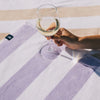 Vin Serviette Rayée Gibalta Lavande