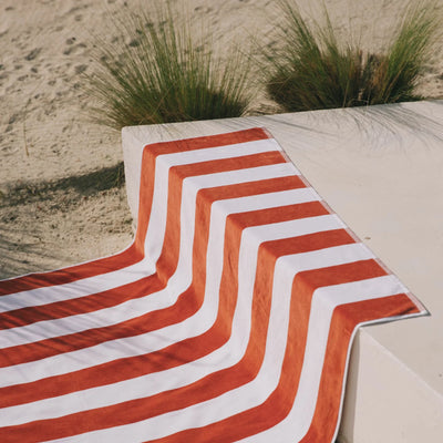Serviette Rayée Gibalta Terracotta