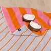 Serviette plage Pena rayure gris Coco