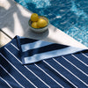 Serviette plage Pena rayure bleu marine