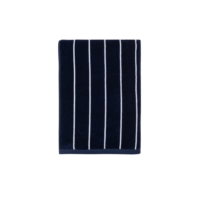 Serviette plage Pena rayure bleu marine